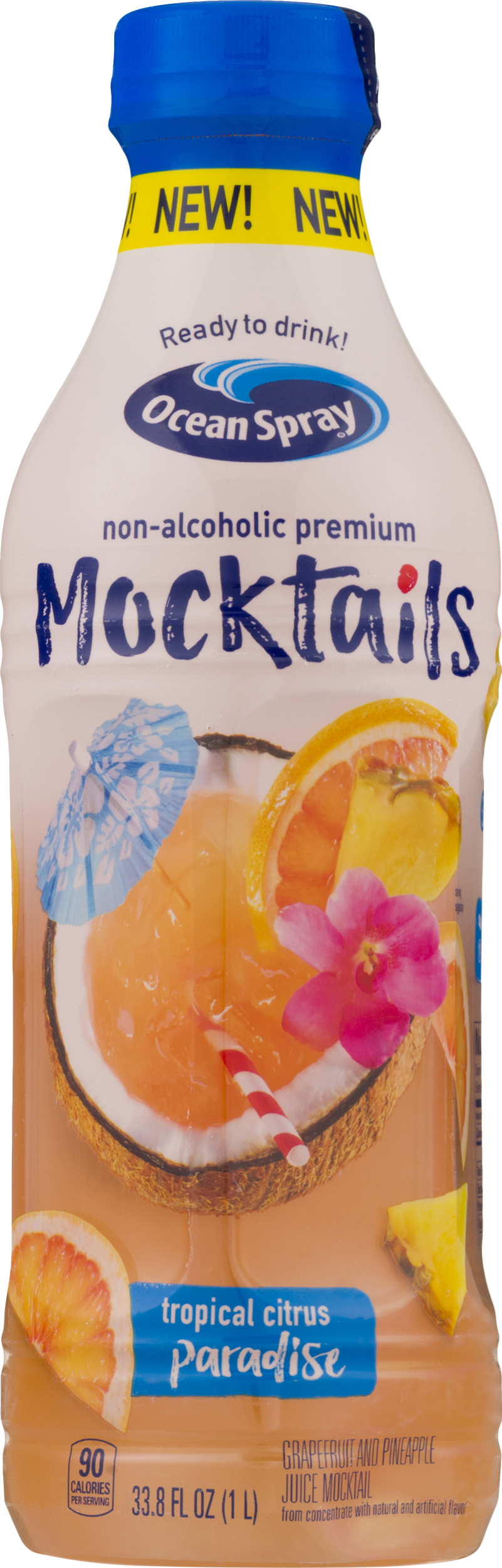 Ocean Spray Mocktails, Tropical Citrus Paradise, - Ocean Spray Mocktails, Tropical Citrus Paradise, 33.8 (801x2500), Png Download