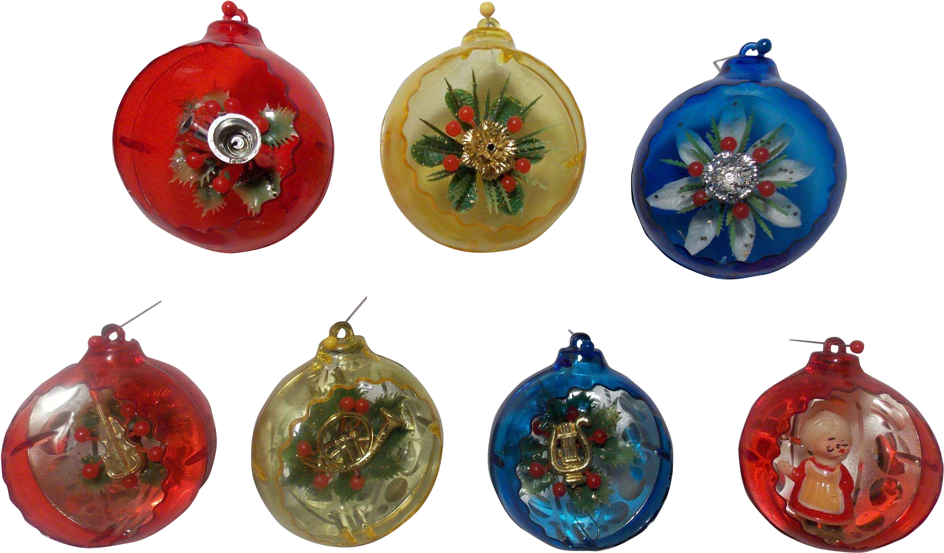 This Vintage Jewelbrite Ornaments, Total Of 7 Ornaments - Christmas Ornament (1921x1921), Png Download