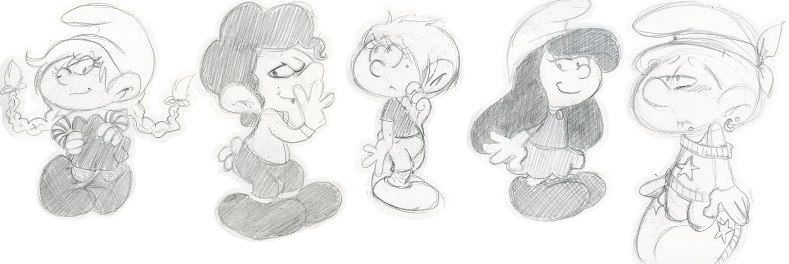 Free Smurf Sketches 11 By 3trainerpoke-d7pqxi6 - The Smurfs (640x215), Png Download
