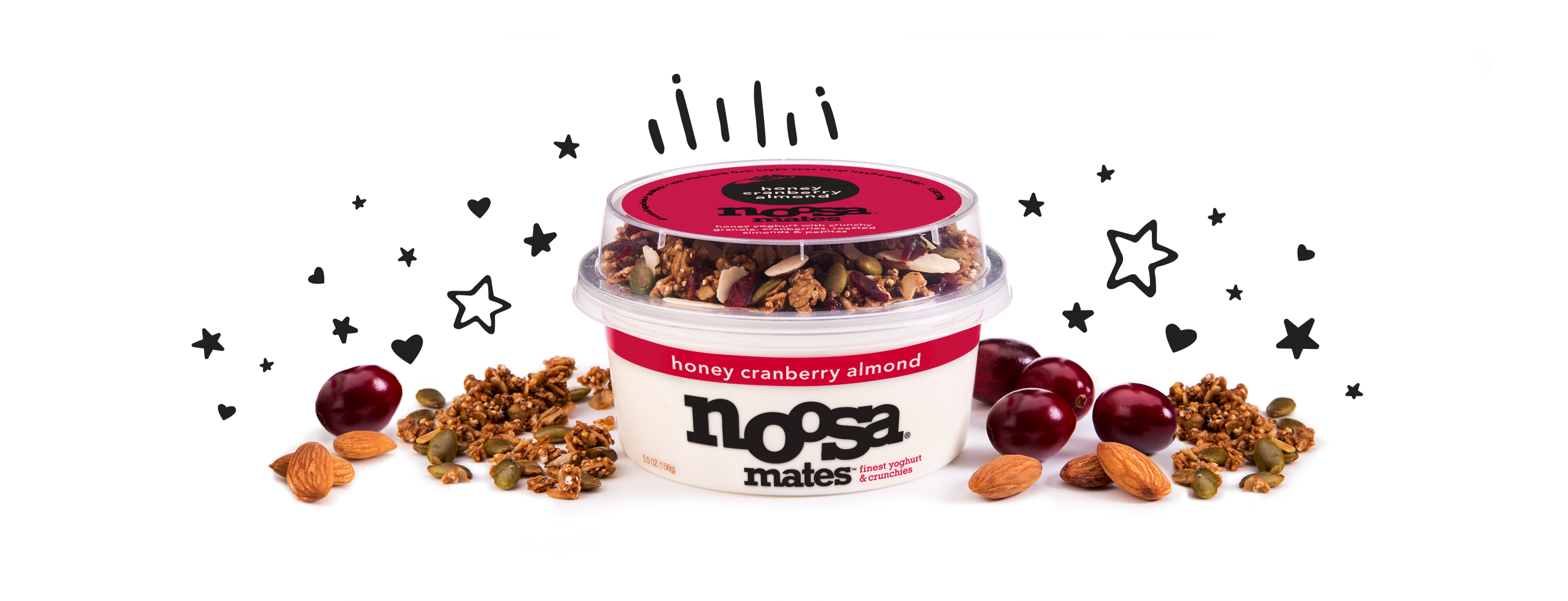 Awesome - Noosa Mates Yoghurt, Coconut Almond Chocolate, 5.5 (2650x1000), Png Download