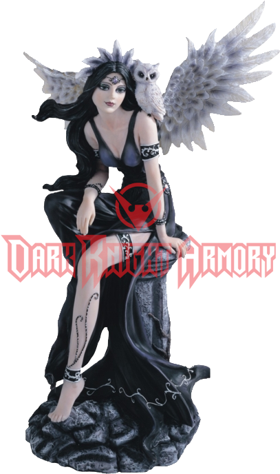 Fallen Angel Statue Figurine (721x721), Png Download