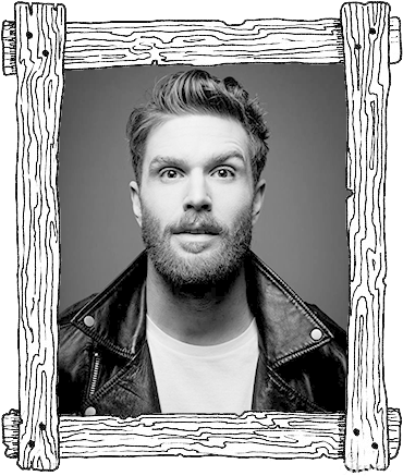 Wooden Frame - Joel Dommett Leather (390x450), Png Download