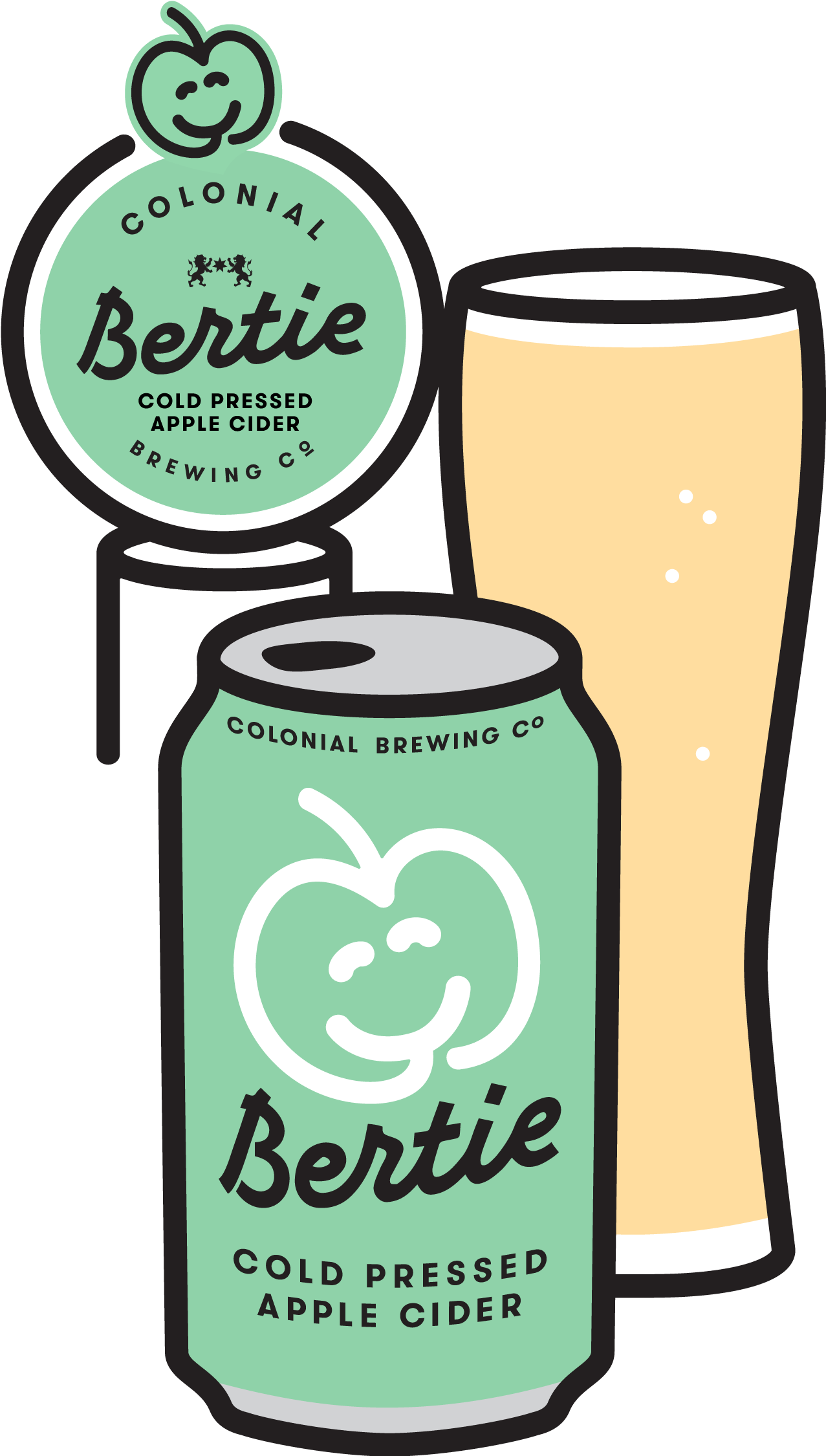 Bertie Now Pouring - Colonial Brewing Co (1280x2260), Png Download