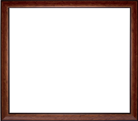 Uc San Diego Frame With Black Suede Mat And Wood Fillet, - Picture Frame (535x470), Png Download