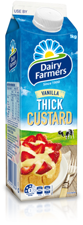 Pouring Custard - Dairy Farmers Vanilla Custard 1kg (336x500), Png Download