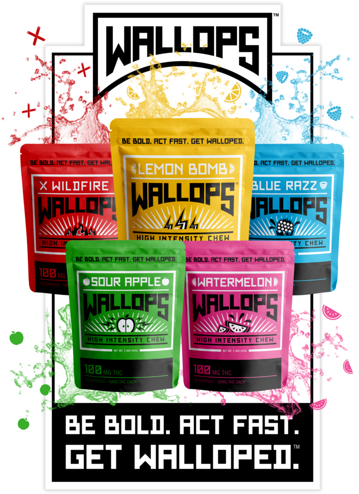 Wallops Cannabis Edibles Chews Marijuana - Logo (1000x1089), Png Download
