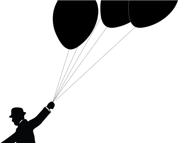 Balloon Clipart Silhouette - Balloon (640x480), Png Download