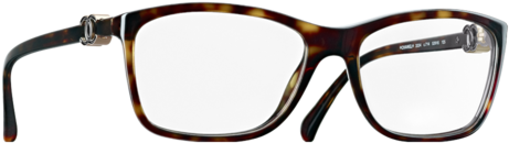 Acetate Eyeglasses With Metal Cc - Tan (564x720), Png Download