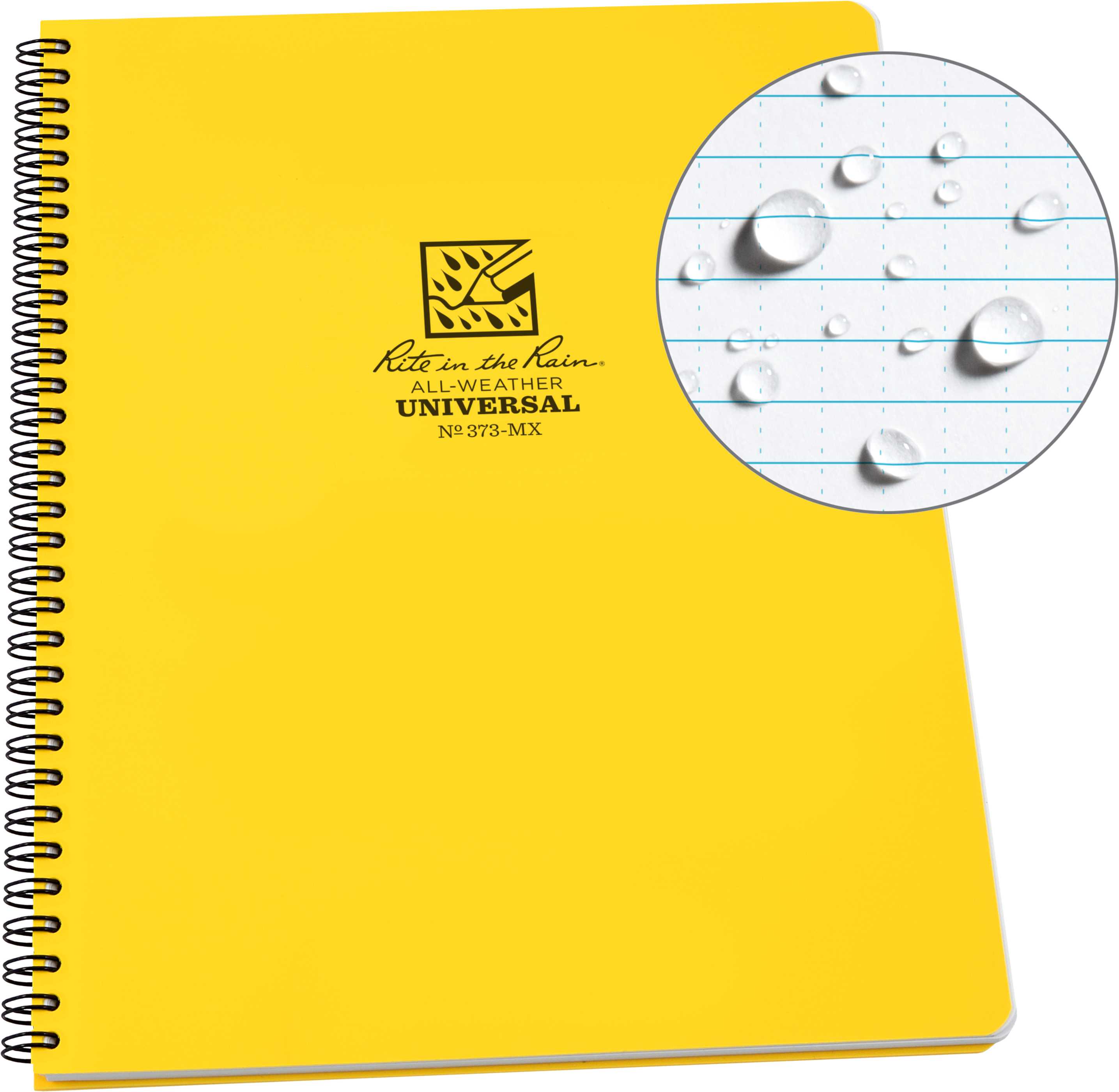 Rite In The Rain Weatherproof Side Spiral Notebook, - Rite In The Rain 371fx-m Mini Stapled All-weather Notebook (3000x3000), Png Download