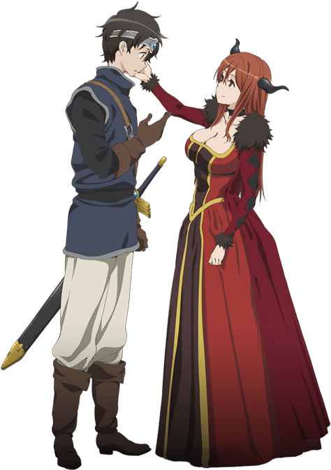 Anime Demon Queen And Hero (525x762), Png Download