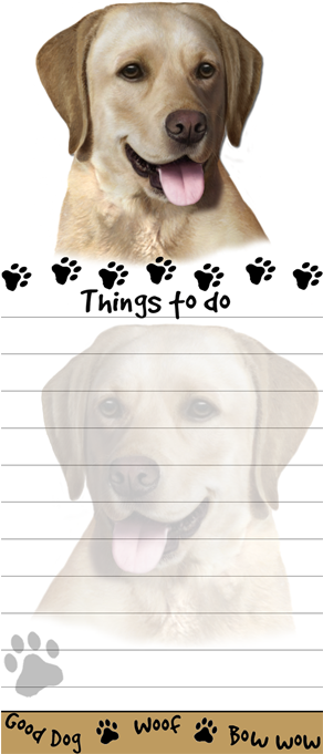 Magnetic Notepad "labrador Yellow" - Yellow Labrador Tall Magnetic Notepad (400x700), Png Download