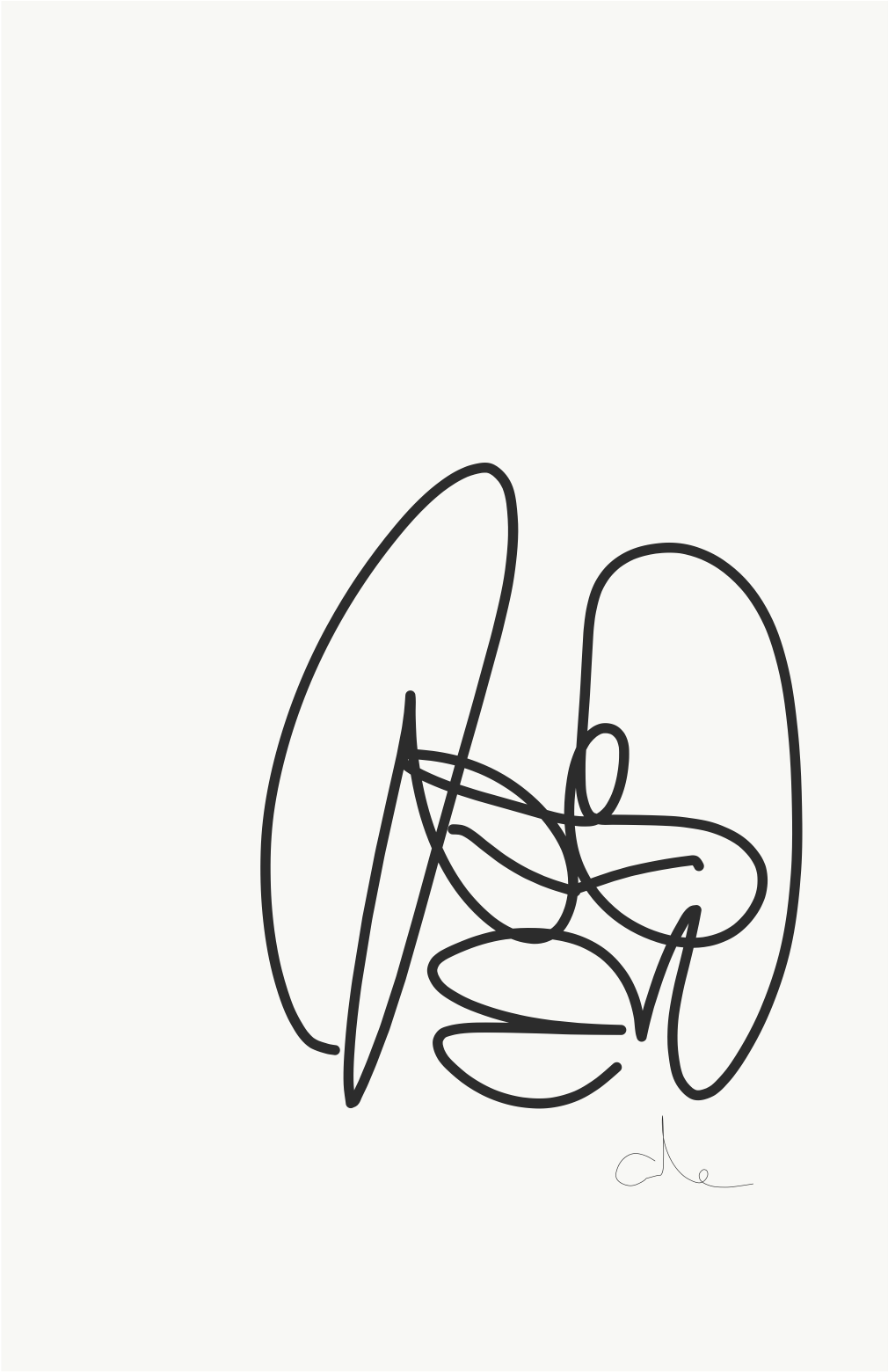 Chermelle Edwards Coffeetographer Art Blind Contour - Drawing (1326x2048), Png Download