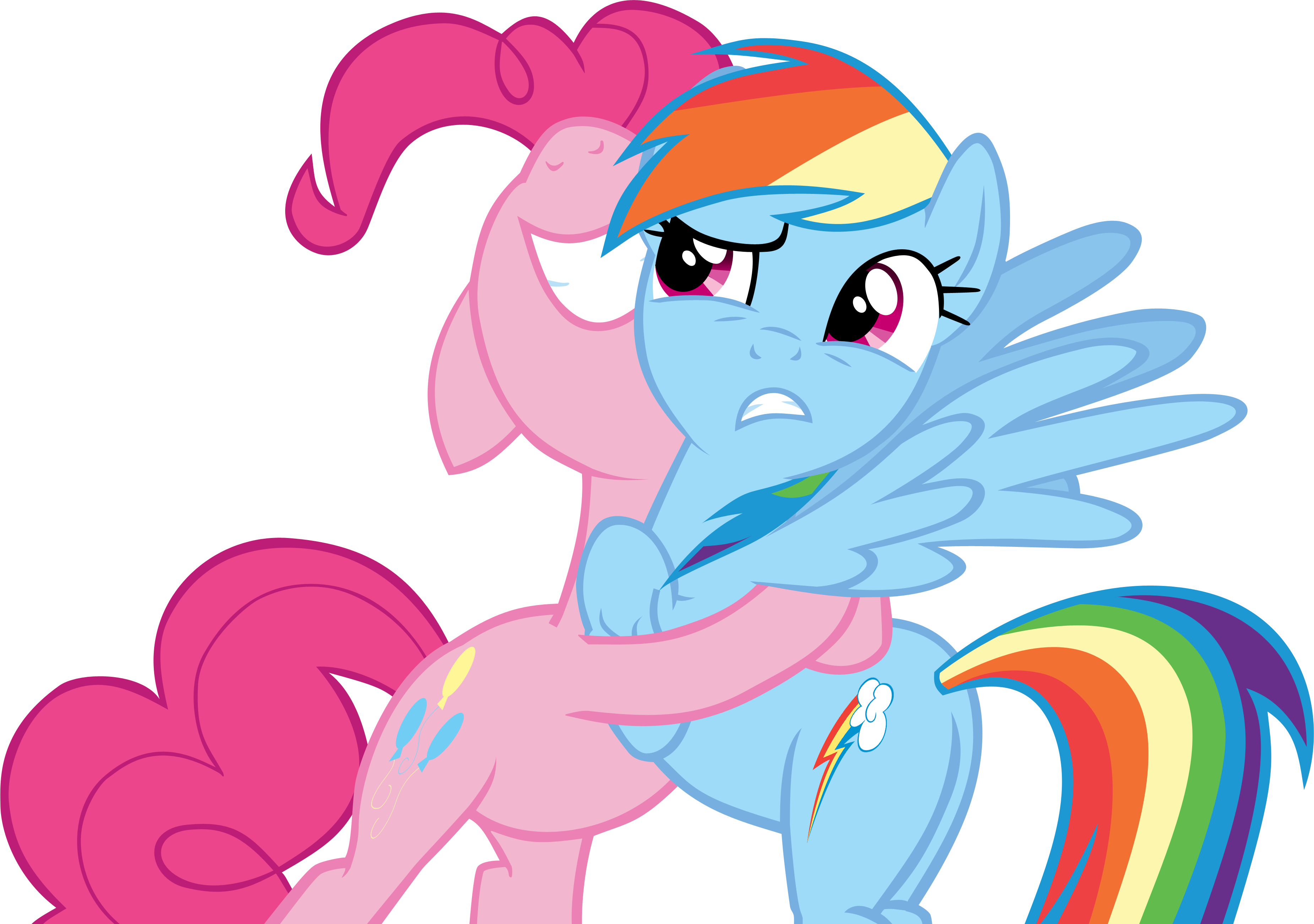 Pinkie And Dash Animation - Pinkie Pie I Rainbow Dash (3700x2602), Png Download