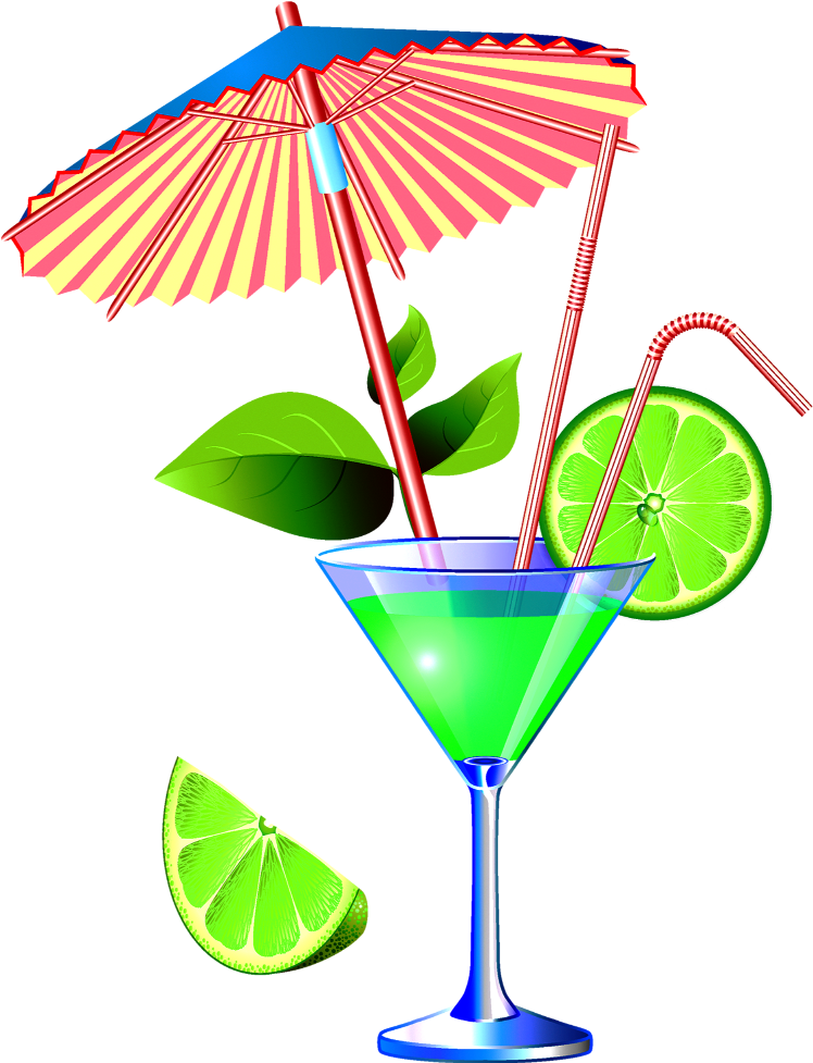 Mq Green Drink Umbrella Lime Leaf - Juice (1024x1024), Png Download
