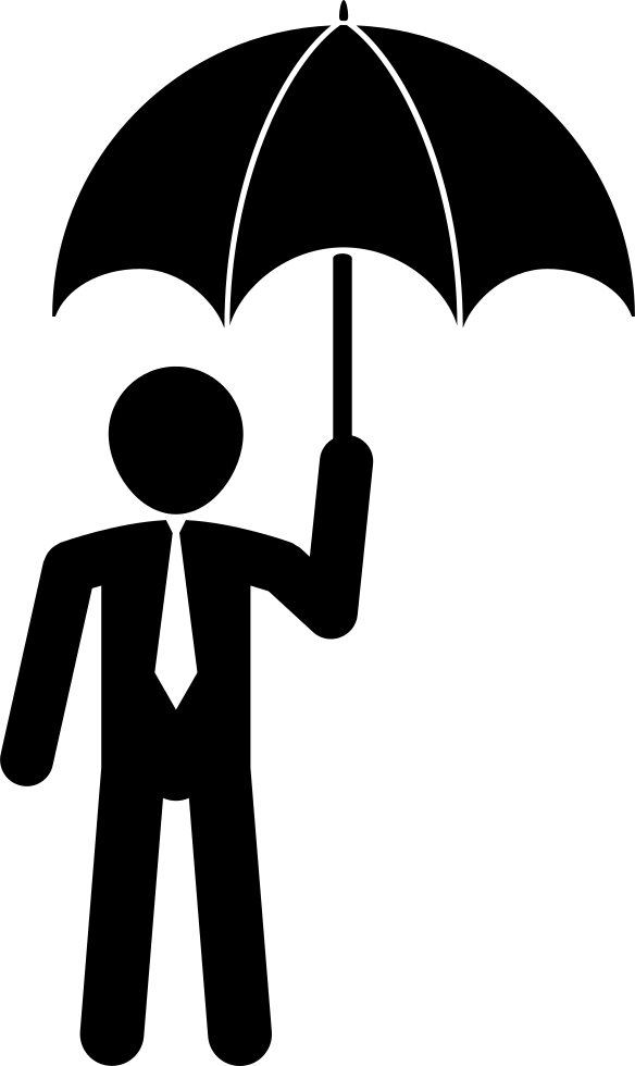 Businessman With Umbrella Comments - Businessperson (584x980), Png Download