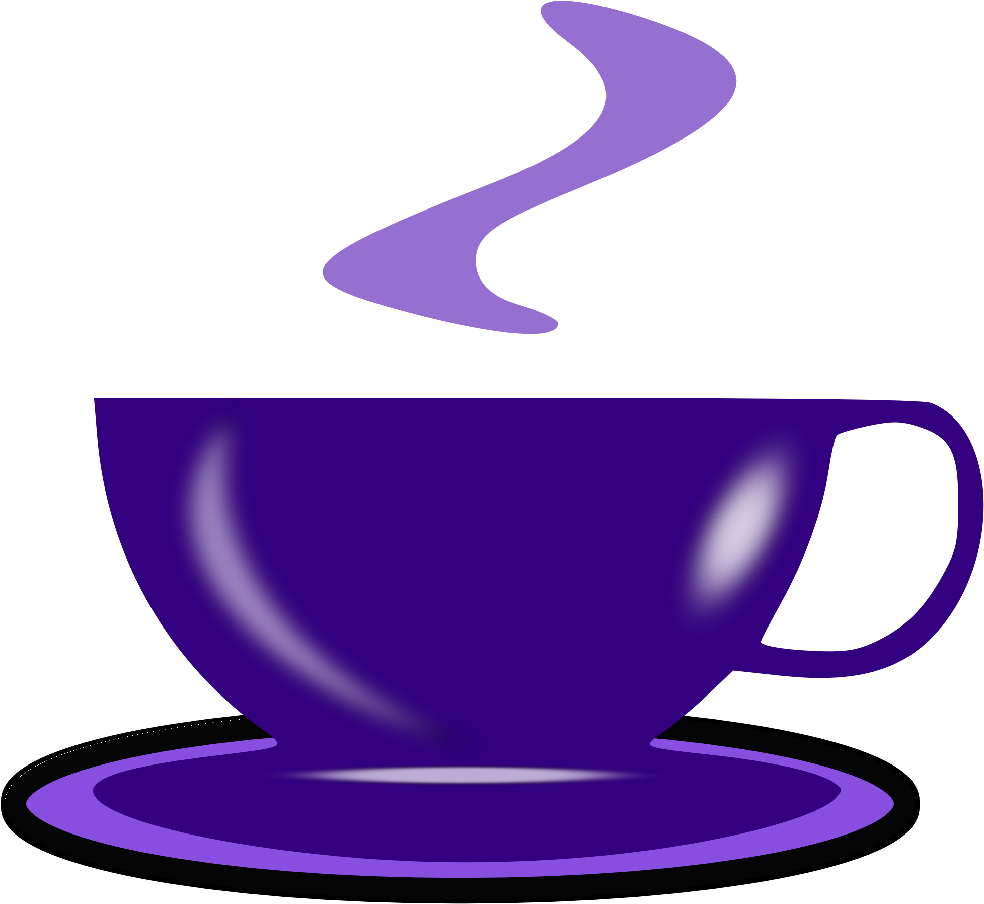 Blue Cup Of Coffee Drawing - Coffee (2114x1814), Png Download