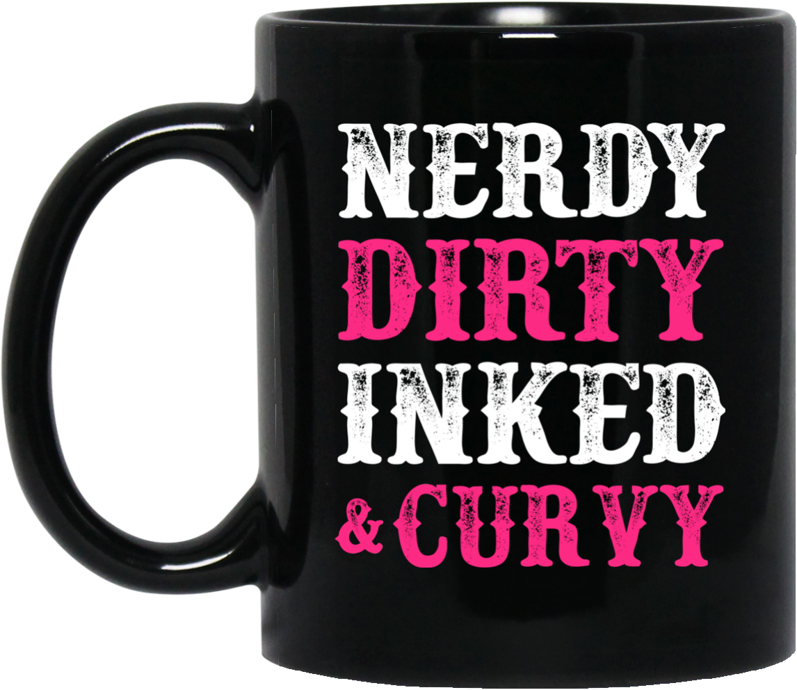 Nerdy, Dirty, Inked & Curvy Mug - Best Freakin Aunt And Godmother Ever (1155x1155), Png Download
