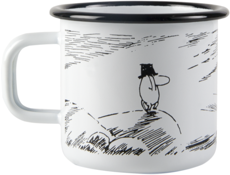 Makia X Moomin, Enamel Mug, 3,7 Dl, Solitude - Moomins (520x401), Png Download