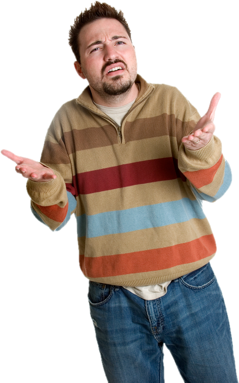 Politically Incorrect » Thread - Confused Man Jpg (469x751), Png Download