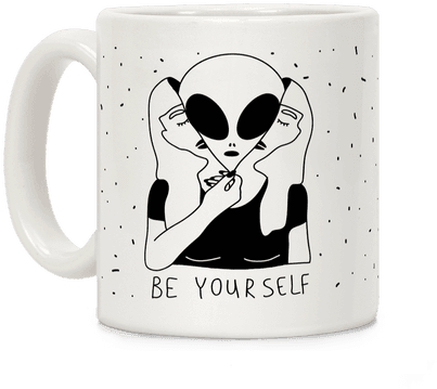 Be Yourself Alien Coffee Mug - Yourself Alien (484x484), Png Download