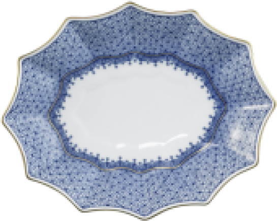 More Views - Mottahedeh Blue Lace Small Fluted Tray (800x800), Png Download