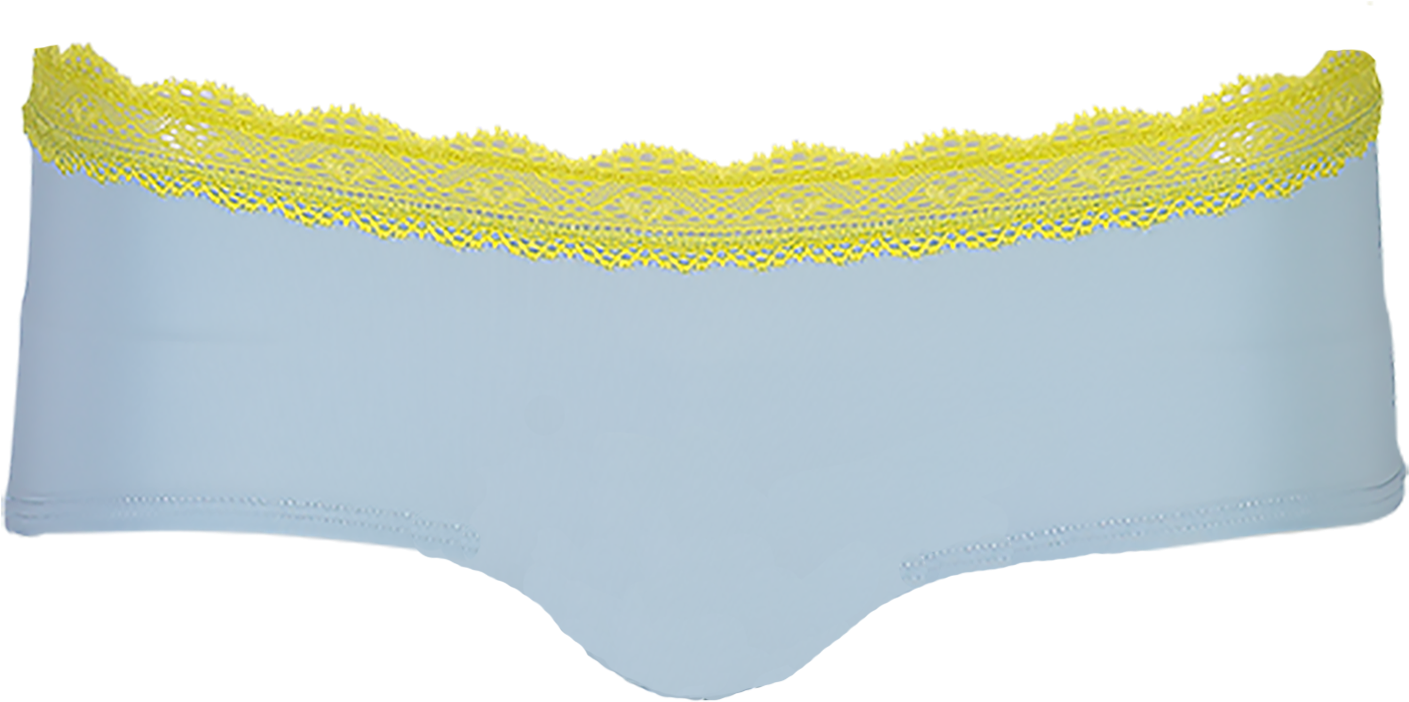 Boyleg Brief Lace Paleblue - Blue (2000x1851), Png Download