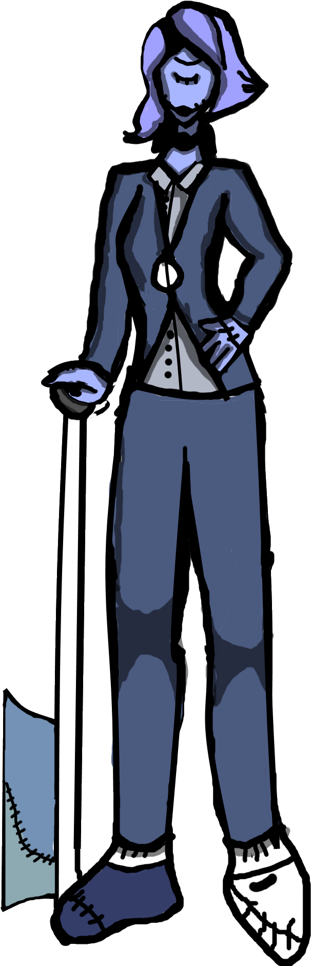 Blue Lace Sketch - Pesticide (700x1900), Png Download