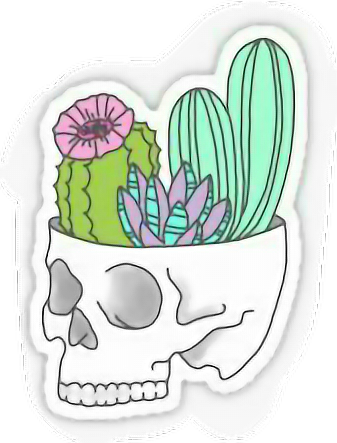 Report Abuse - Pastel Skull (684x900), Png Download
