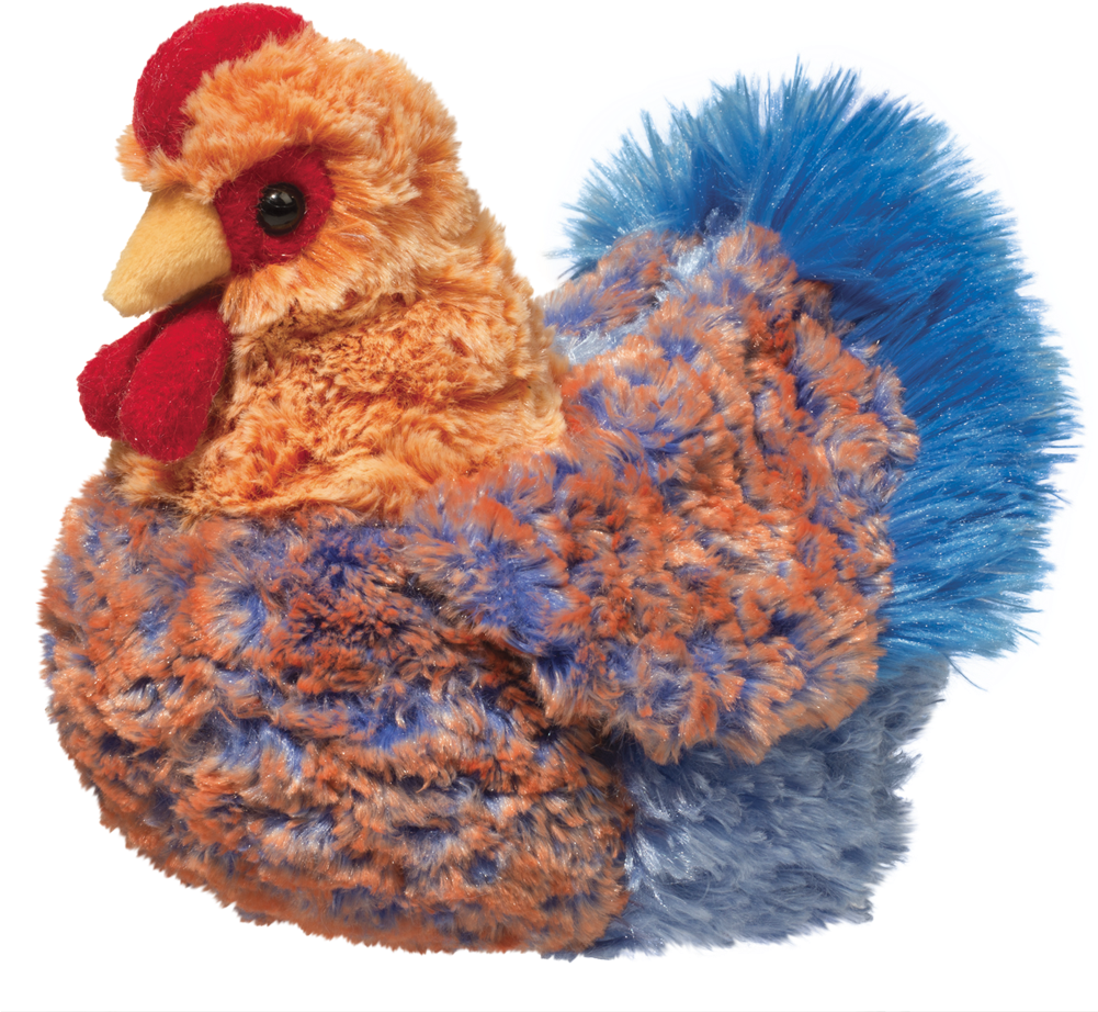 Henrietta Blue Lace Hen - Douglas Henrietta The Multi-colored Hen - 8.5" Plush (1000x1000), Png Download