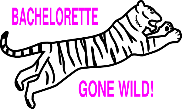 Bachelorette Clip Art - Tiger Drawing Image In Easy (600x359), Png Download