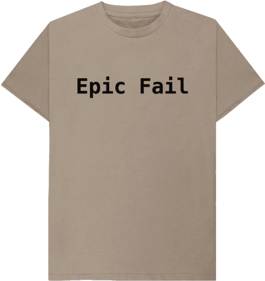 Tan Epic Fail - Active Shirt (640x674), Png Download