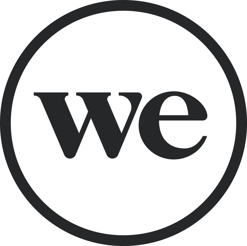 Black Circular Logo - Wework Logo Png (863x860), Png Download