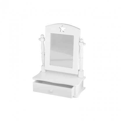 Vanity Mirror - Espejo Joyero Infantil Blanco (416x477), Png Download