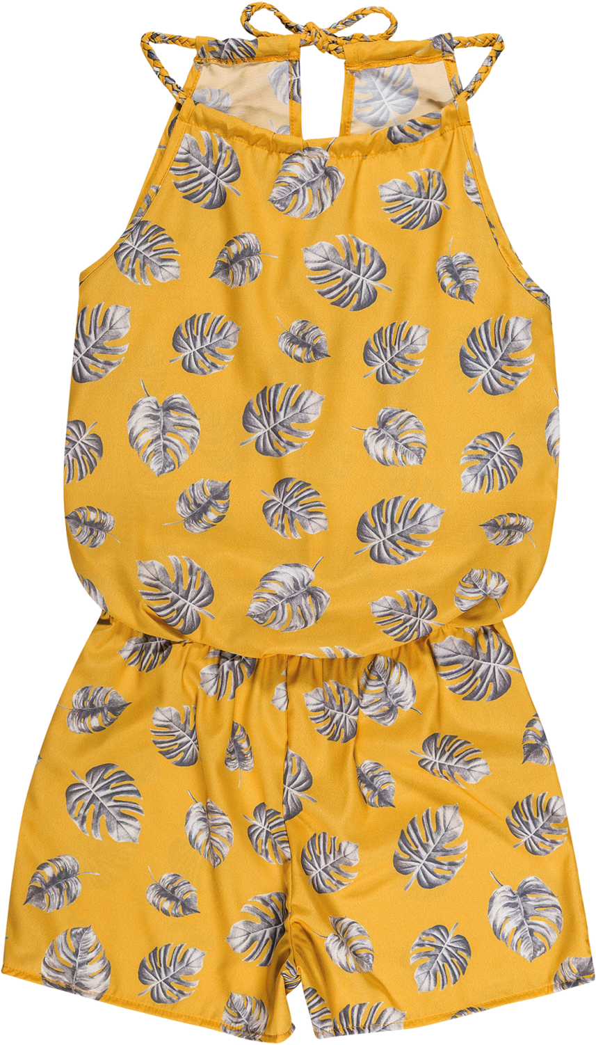 Macaquinho Tropical Amarelo Young Class (1009x1514), Png Download