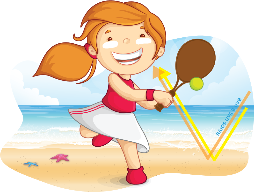 7 Dicas De Segurança Para Curtir A Praia Com As Crianças - Cartoon Person Playing Tennis (1920x1081), Png Download