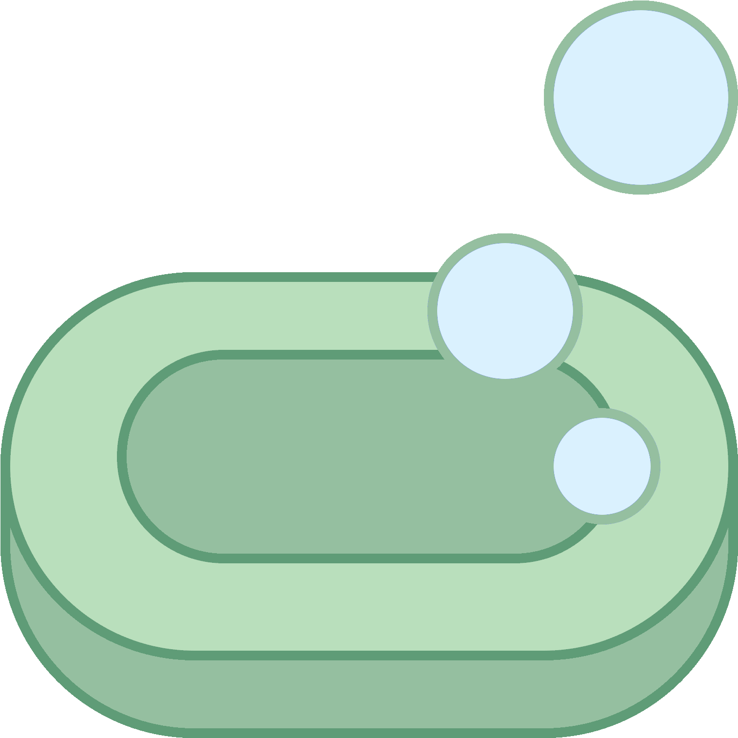 The Icon Is Shaped Like An Oval With Another Oval Inside - Jabon Png (1600x1600), Png Download