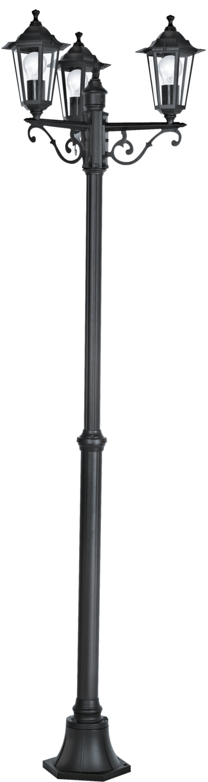 Laterna4 Outdoor 3 Light Lampost Black - Eglo 22145 (1600x1600), Png Download