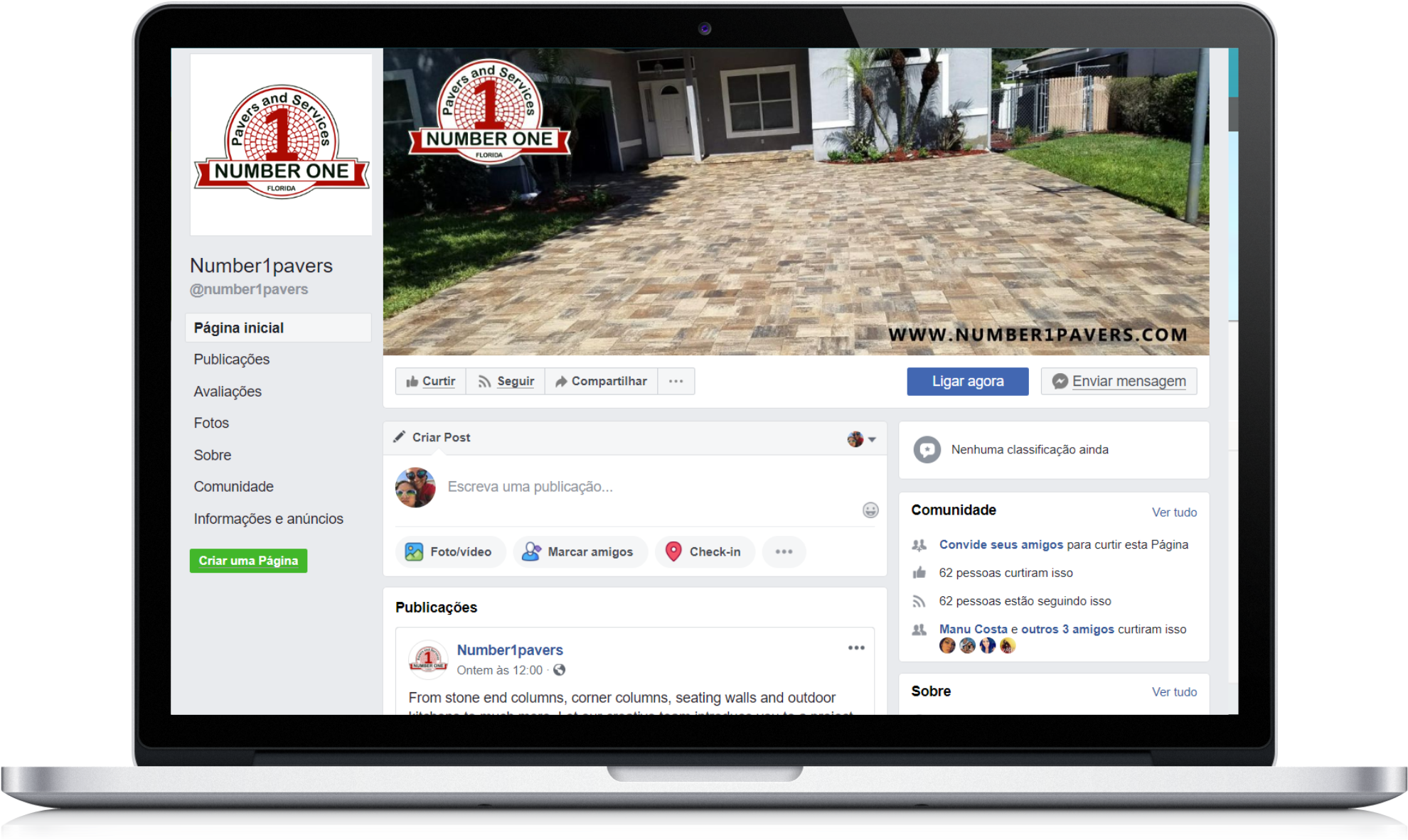 Facebook Number 1 Pavers - Apple Macbook Pro (2606x1563), Png Download