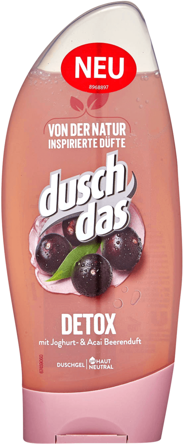 250ml Shower The Detox With Yoghurt & Acai Berry Scent - Duschdas Detox (1000x1000), Png Download