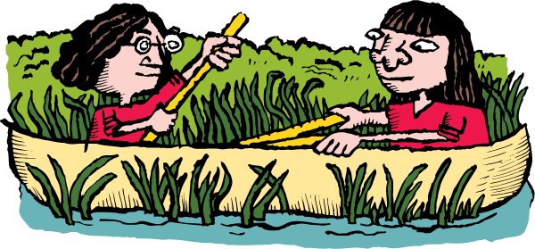 Wild Rice People In Canoe - Zingerman's Roadhouse (600x279), Png Download