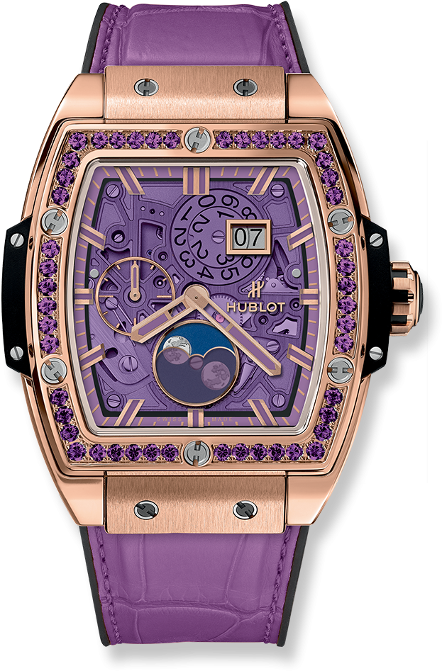 Spirit Of Big Bang Moonphase King Gold Purple - Hublot Spirit Of Big Bang Blue (1000x1000), Png Download