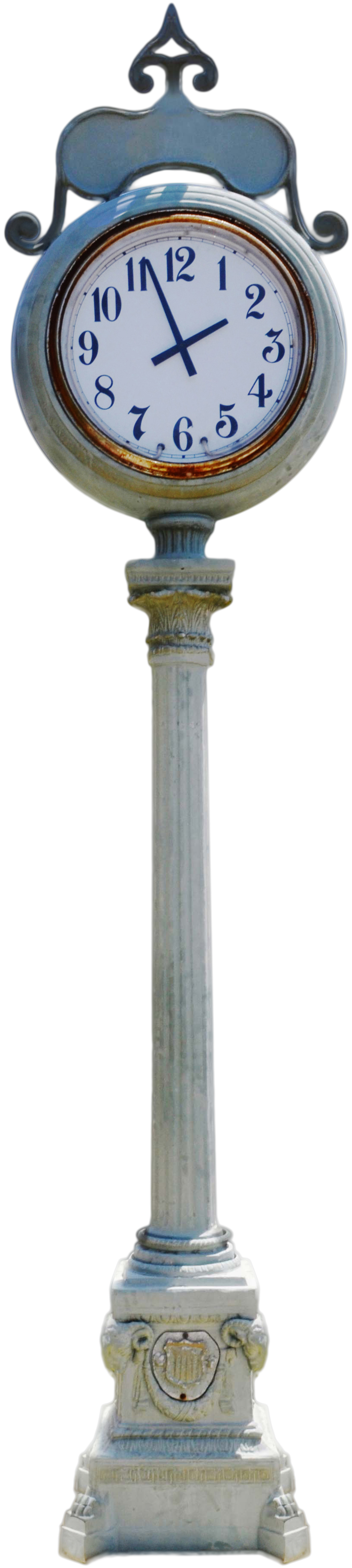 Street Lamp Clipart Png - Lamp Post Street Clock (2368x4087), Png Download