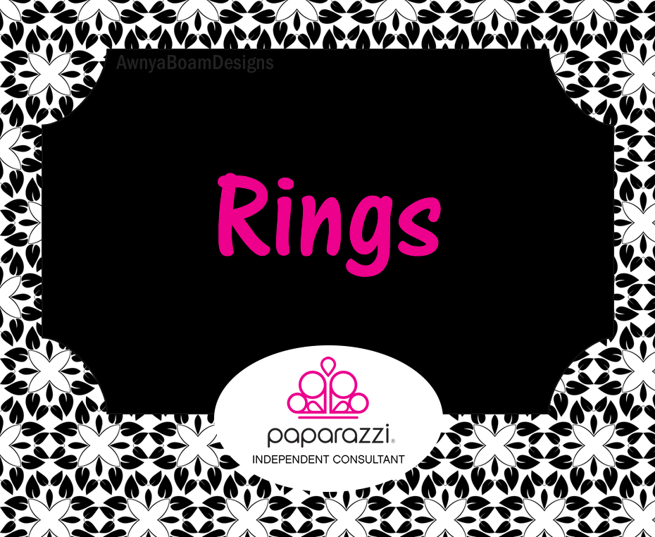 Rings Black And White Paparazzi Jewelry Album Cover - Paparazzi Little Diva Jewelry (930x762), Png Download