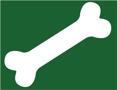 Puppy Bone Stencil - Puppy Bone (800x312), Png Download