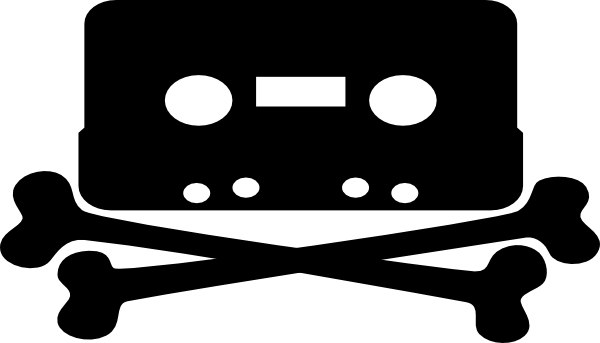 With Crossed Bones - Cassette Jolly Roger (600x343), Png Download