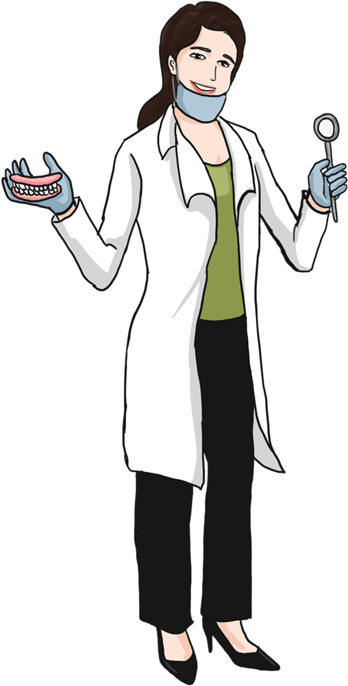 Picture Of Dentist Clipart - Clipart Dentist (600x1073), Png Download