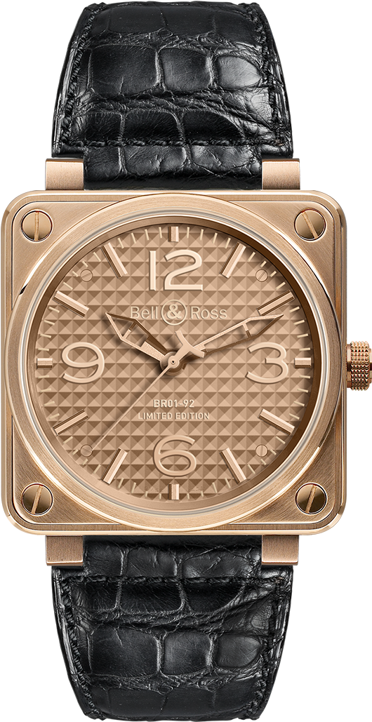 Bell & Ross Br 01-92 Automatic Gold Ingot (585x1050), Png Download