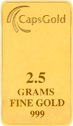Gold Ingot - 2.5 Gms 999 Purity Gold Bar (470x470), Png Download