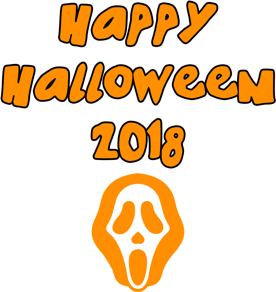 Happy Halloween 2018 Scary Mask - Scary Transparent Background Happy Halloween Png (1000x1000), Png Download