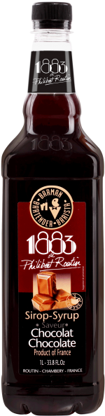 1 Liter Chocolate Syrup - 1883 Routin Raspberry Syrup - 1 Liter ... (212x666), Png Download